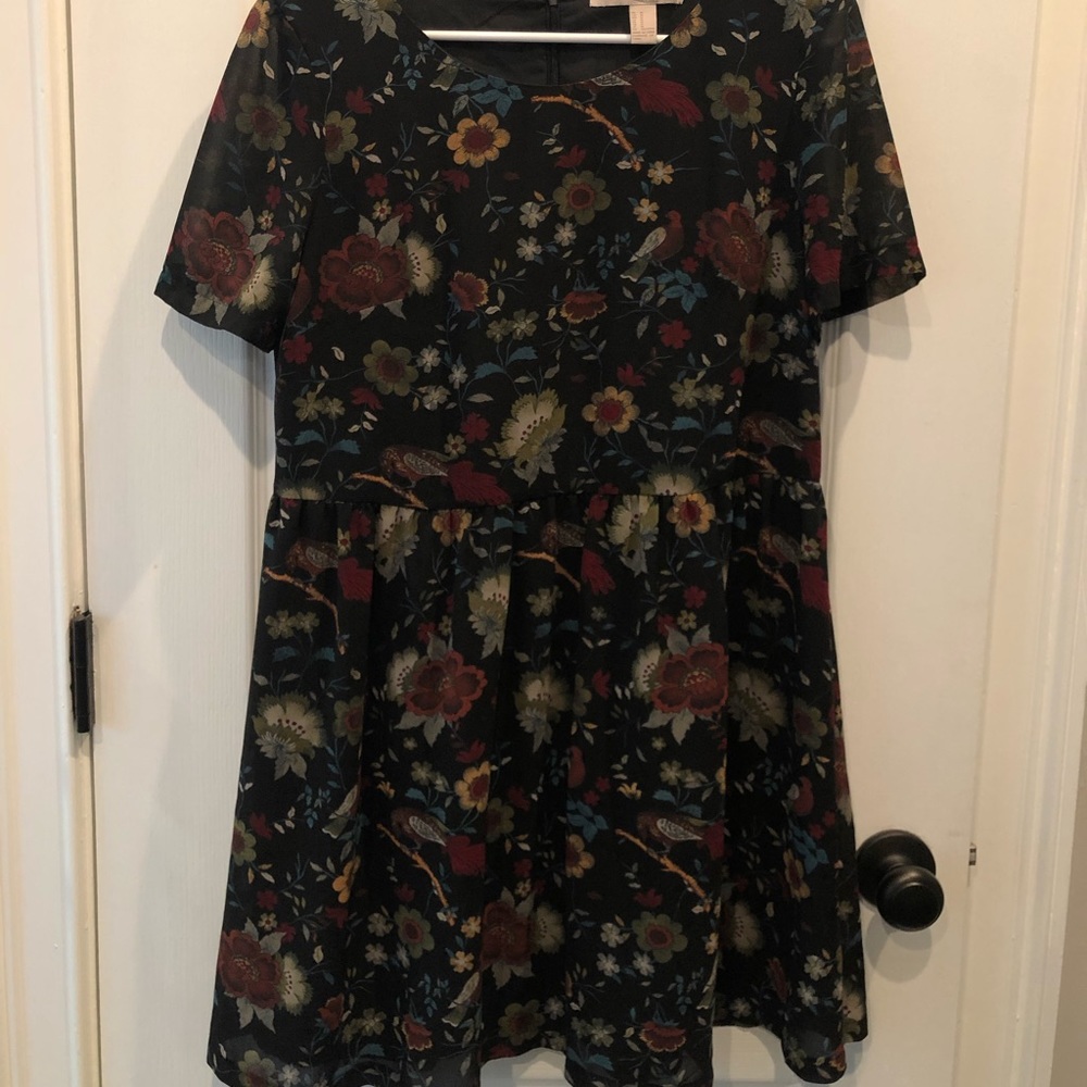 Fall Vintage Floral Dress